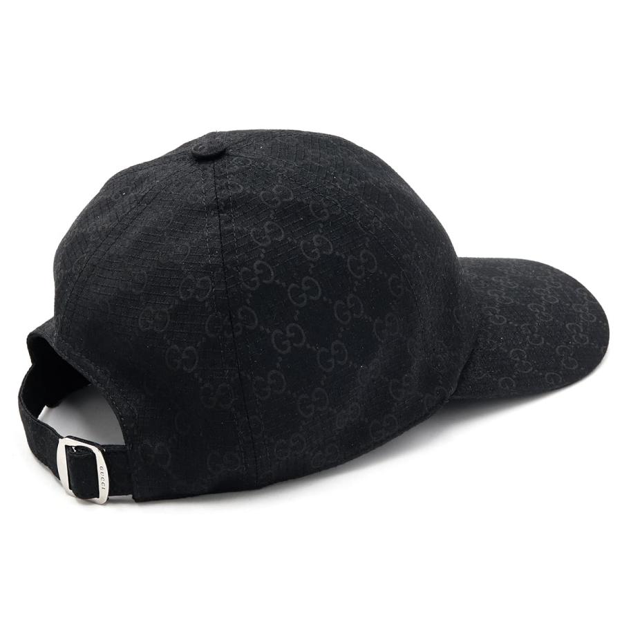 GUCCI グッチ GG リップストップ ベースボールキャップ キャップ 帽子 817492 4HBDV 1000 ブラック メンズ レディース 帽子 GGロゴ ブランドキャップの画像