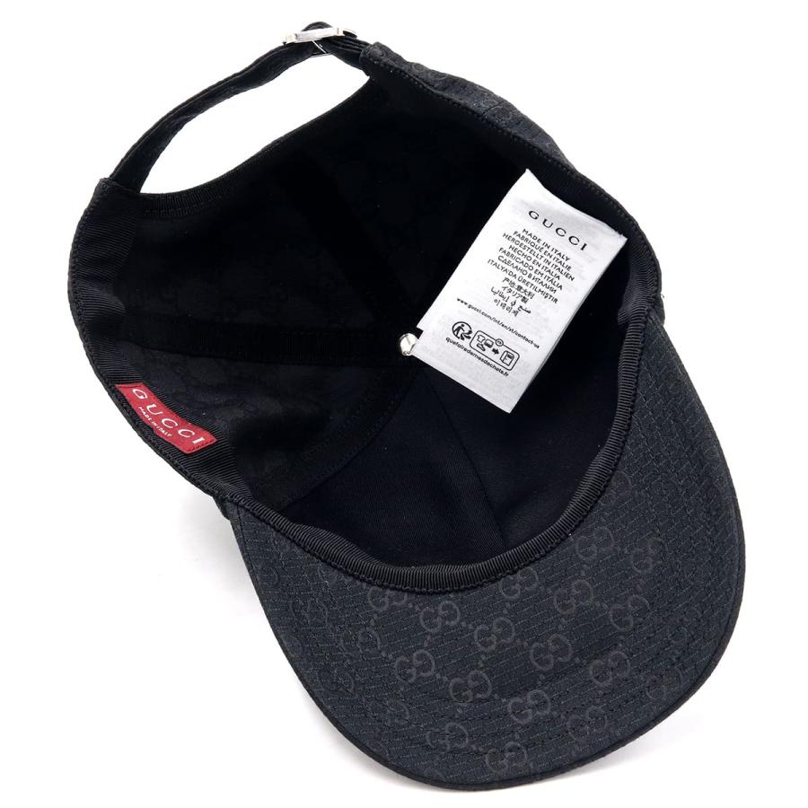 GUCCI グッチ GG リップストップ ベースボールキャップ キャップ 帽子 817492 4HBDV 1000 ブラック メンズ レディース 帽子 GGロゴ ブランドキャップの画像