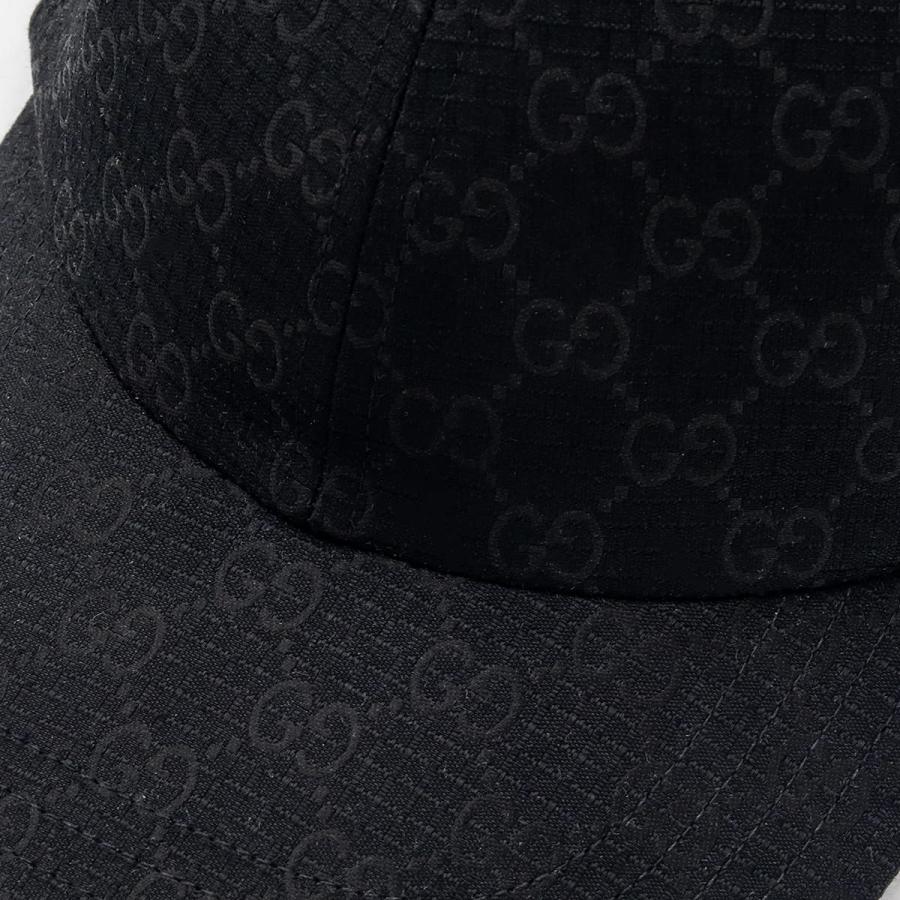 GUCCI グッチ GG リップストップ ベースボールキャップ キャップ 帽子 817492 4HBDV 1000 ブラック メンズ レディース 帽子 GGロゴ ブランドキャップの画像