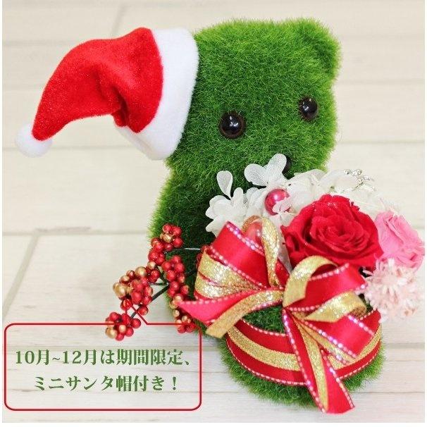 プレゼント プリザーブドフラワー 枯れない花 アレンジメント 芝生くま
