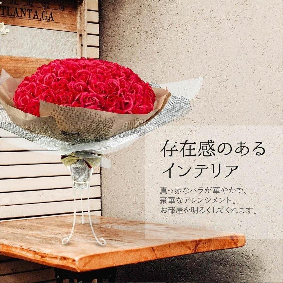 プレゼント 花 ソープフラワー バラ 花束 100本 そのまま飾れる 薔薇