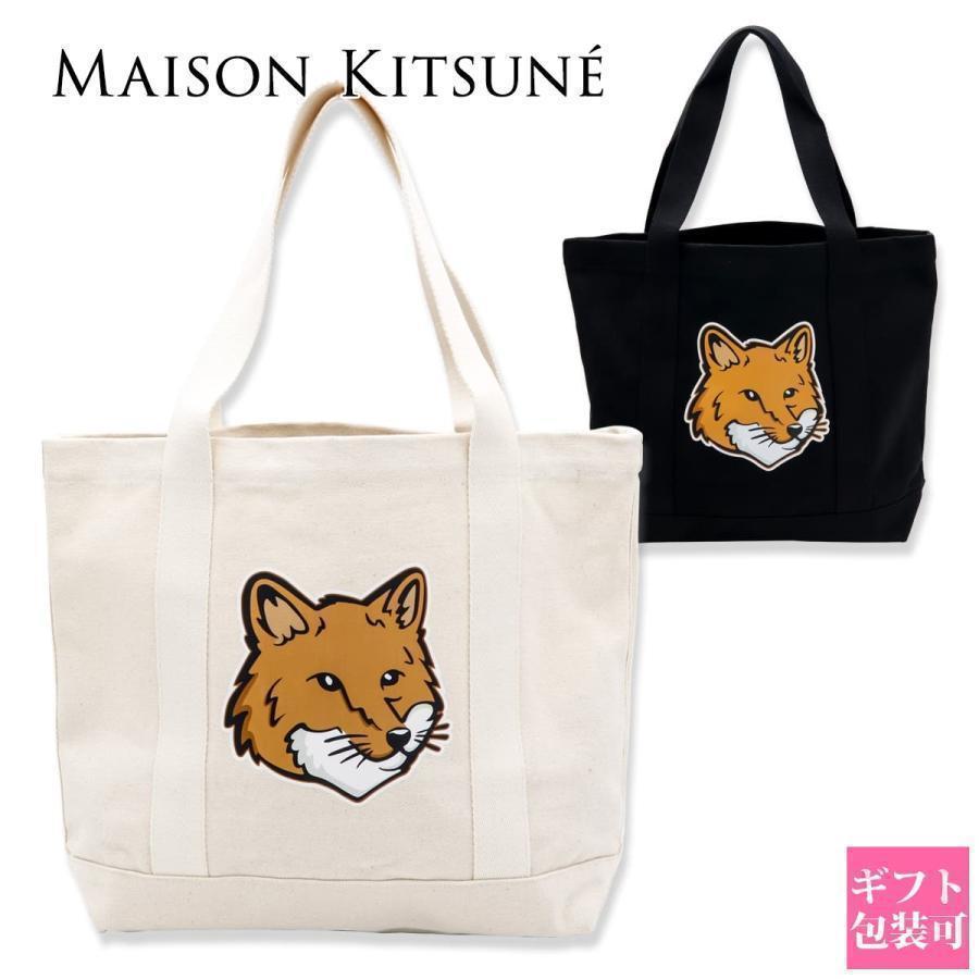 メゾンキツネ バッグ MAISON KITSUNE トートバッグ FOX HEAD TOTE BAG