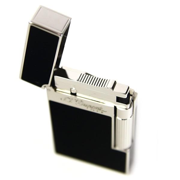 エステー デュポン ガスライター S.T.Dupont ライター 正規品 喫煙具 ライン2 モンパルナス ブラック 黒×シルバー 16296 パラディウム :lig-018:バッグ 財布の