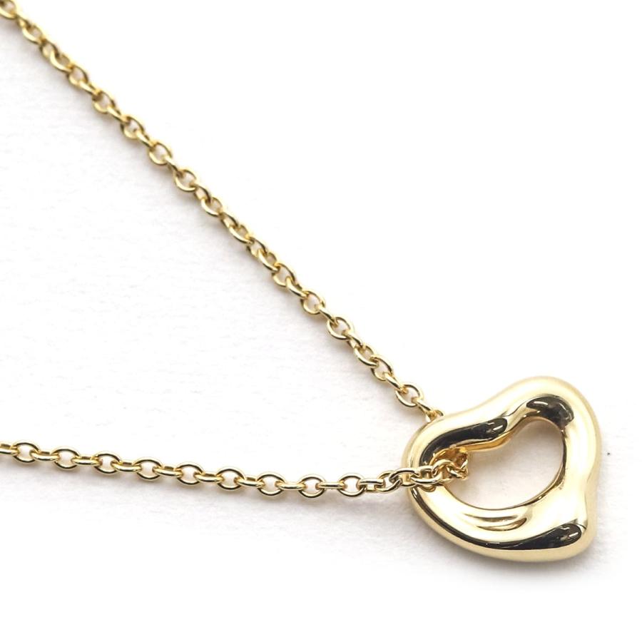 ティファニー オープン ハート ペンダント エルサ ペレッティ 18K イエローゴールド 7mm 60957401 Tiffany & Co 高級ジュエリー ギフト ネックレスの画像