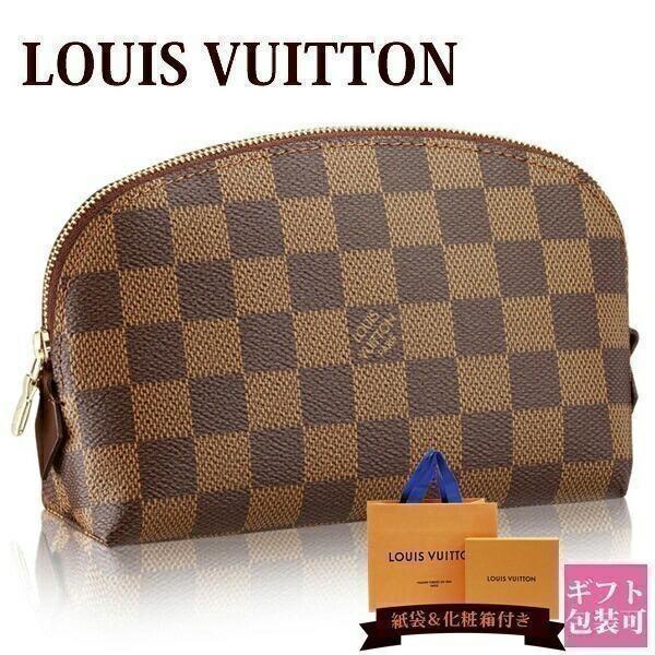 LOUIS VUITTON ダミエ ポシェット コスメティック ポーチ 正規品-