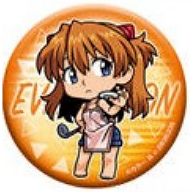 アスカ・ラングレー マイク 缶バッジ 【エヴァンゲリオン】 C賞 式波