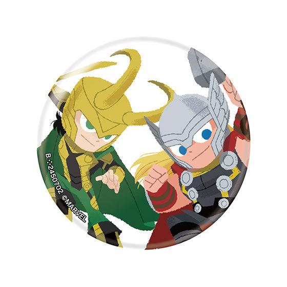 MARVEL ソー　ロキ　缶バッジ　セット ソー＆ロキ】MARVEL マーベル Illustrated by GuRiHiRu カプセル缶