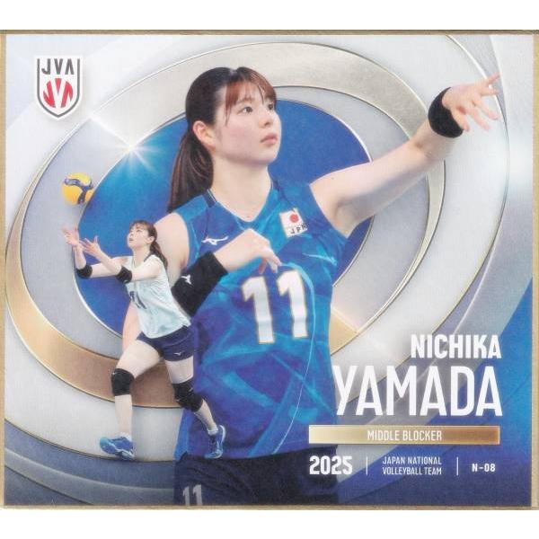 山田二千華選手　バレーボール女子日本代表　トレーディングmini色紙 N-08 山田二千華 (ノーマル) 】 バレーボール女子日本代表2025