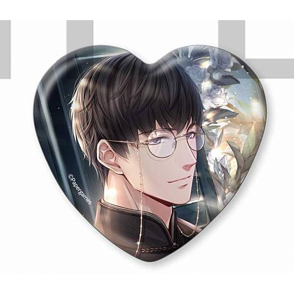 恋とプロデューサー×namco☆コラボハート缶バッジセット シモン シモン(眼鏡)】 恋とプロデューサー -EVOL×LOVE- ハート型缶