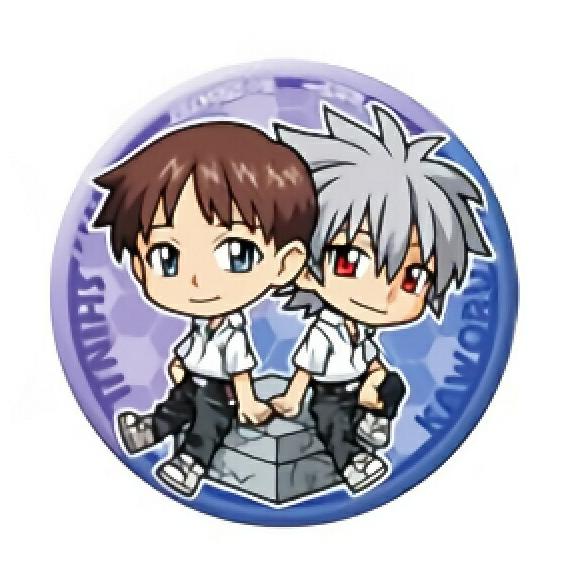 エヴァンゲリオン エヴァ 缶バッジ 碇シンジ 渚カヲル 11) エヴァ 缶バッジ 渚カヲル ムービックより『渚カヲル』に