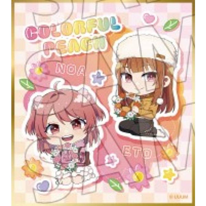 のあ＆えと】カラフルピーチ 色紙コレクション からぴちピクニック