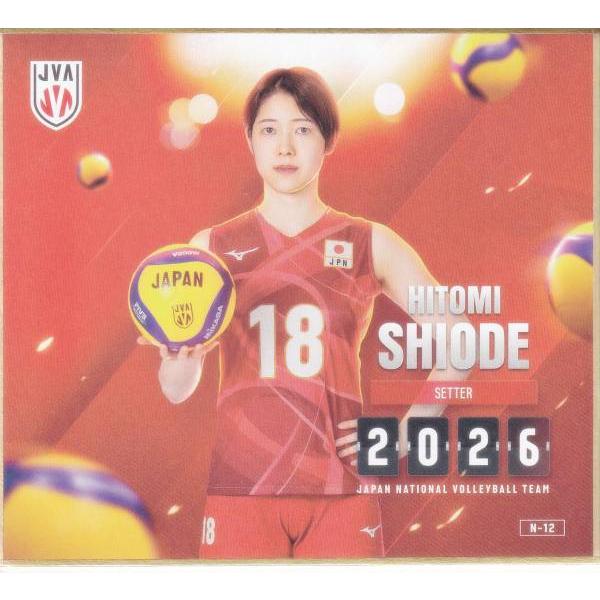 塩出仁美選手　バレーボール日本代表　トレーディングmini色紙 N-12 塩出仁美 (ノーマル) 】バレーボール女子日本代表2026