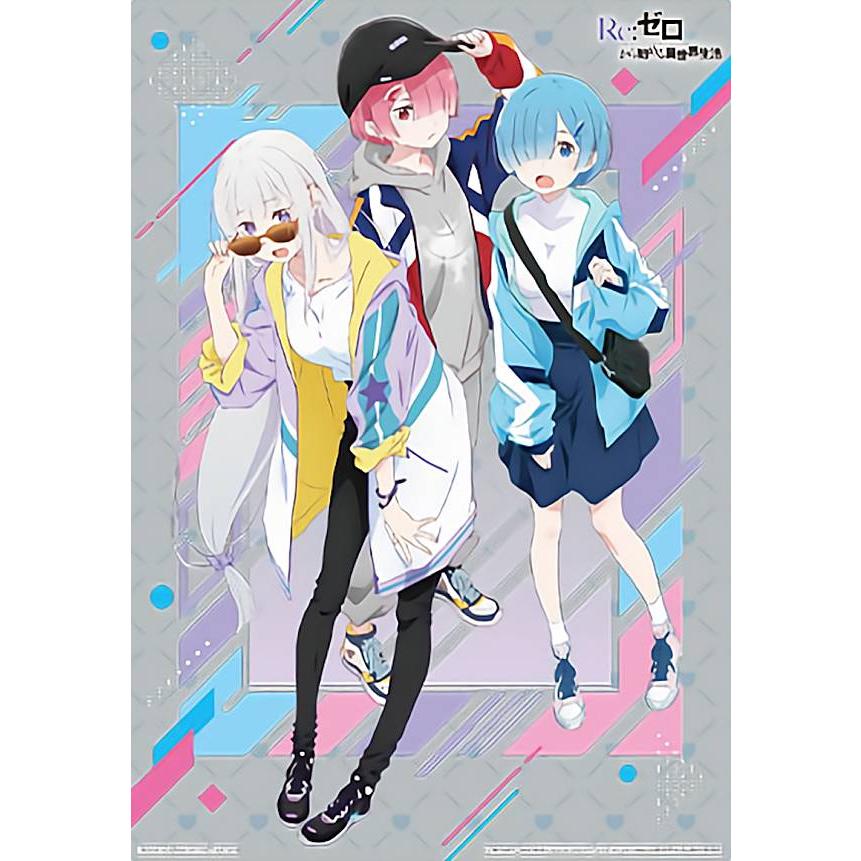 エミリア&ラム&レム】 Re:ゼロから始める異世界生活 クリアポスター