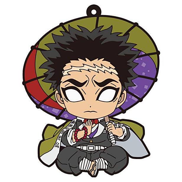 悲鳴嶼行冥】 鬼滅の刃 ぺたん娘トレーディングラバーストラップ -和傘