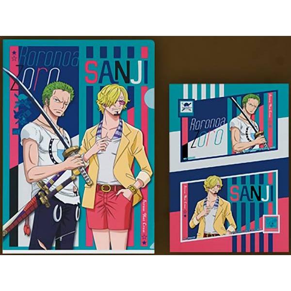 ワンピース クリアファイル 希少 レア バレンタイン ゾロ サンジ H賞 ゾロ＆サンジ (クリアファイル＆ステッカーセット) 】一番くじ