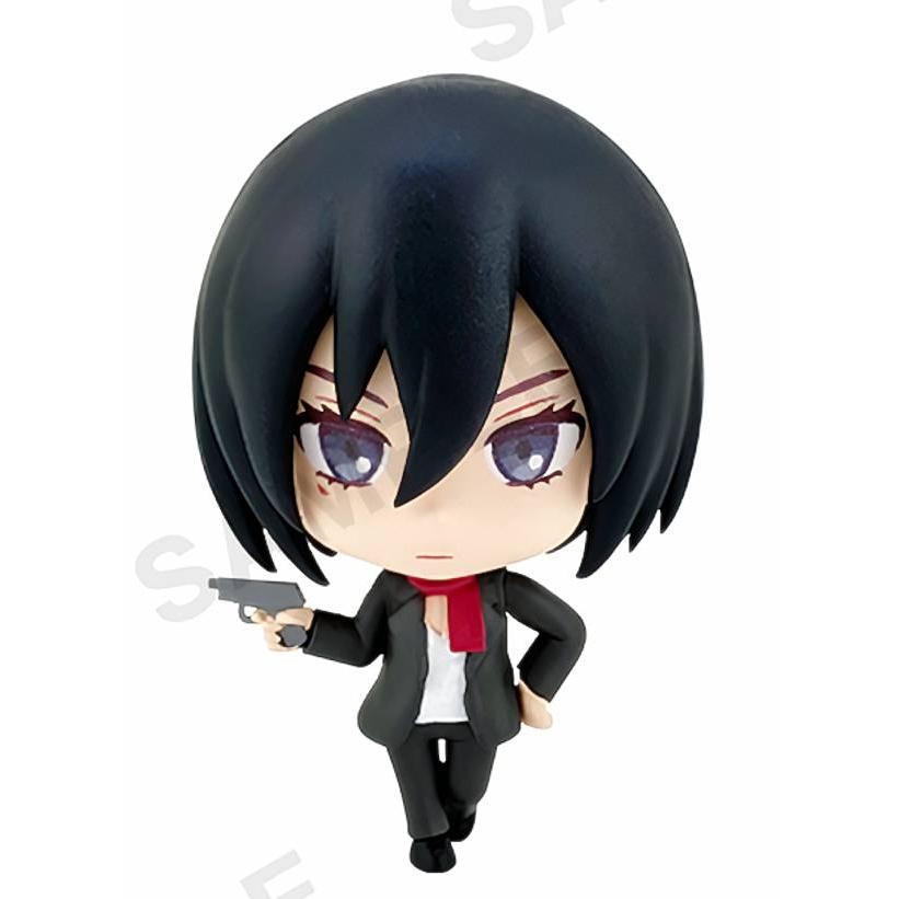 ミカサ(黒スーツ)】 しろくろカプセル 進撃の巨人 BOX ver ※カードは