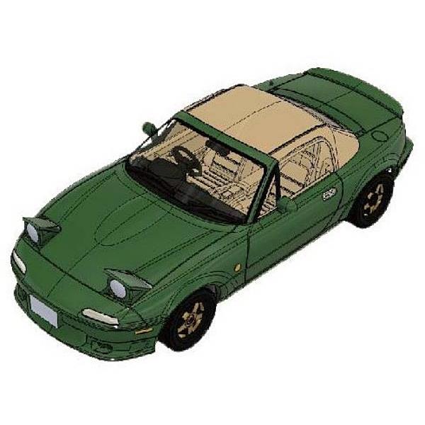 マツダ マツダ NCロードスター 1/43 ミニカー グリーン ネオグリーン】1/64 マツダロードスターNAコレクション MAZDASPEED Ver