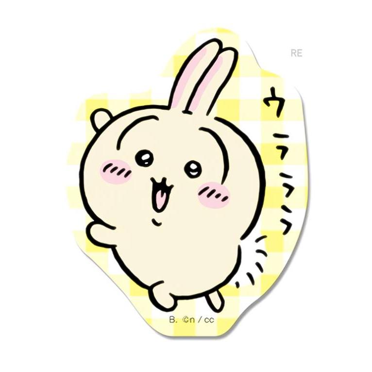ちいかわ うさぎ ぬいぐるみ マスコット ステッカー まとめ売り うさぎ(ウラララ)】 ちいかわ ダイカットステッカーセット5
