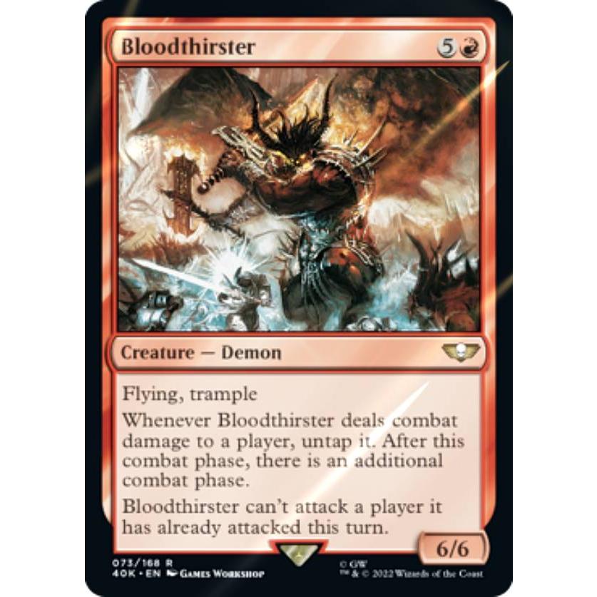 MTG ブラッドサースター/Bloodthirster 英語 サージFoil サージ・FOIL】マジックザギャザリング 40K EN 073 Bloodthirster