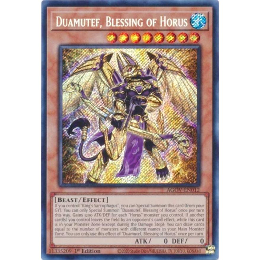 遊戯王 AGOV-EN012 ホルスの祝福−ドゥアムテフ Duamutef, Blessing of 