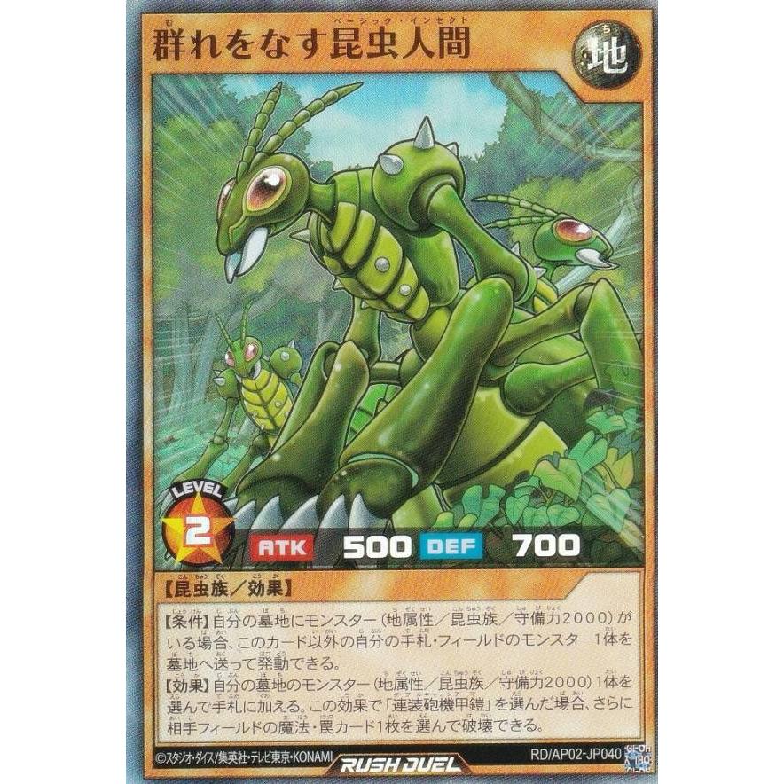 遊戯王 ラッシュデュエル RD/AP02-JP040 群れをなす昆虫人間 (日本語版