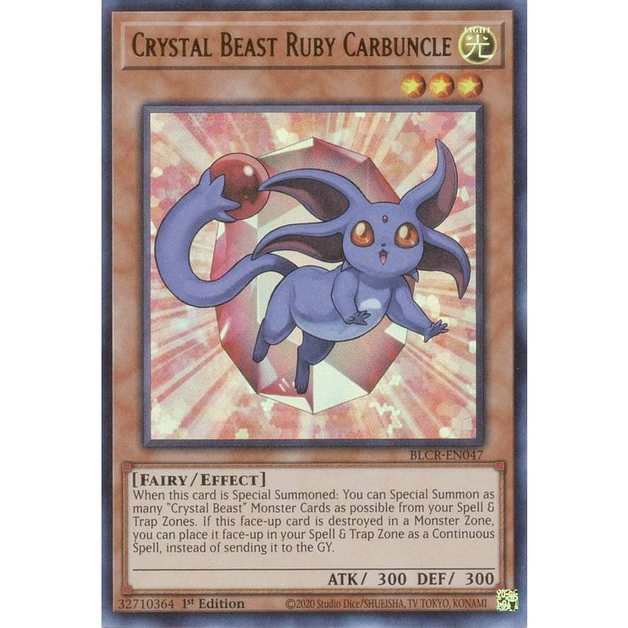 遊戯王 BLCR-EN047 宝玉獣 ルビー・カーバンクル Crystal Beast 遊戯王 BLCR-EN047 宝玉獣 ルビー・カーバンクル Crystal Beast