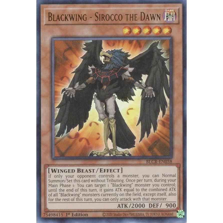 遊戯王 BLCR-EN058 BF−暁のシロッコ Blackwing - Sirocco the Dawn