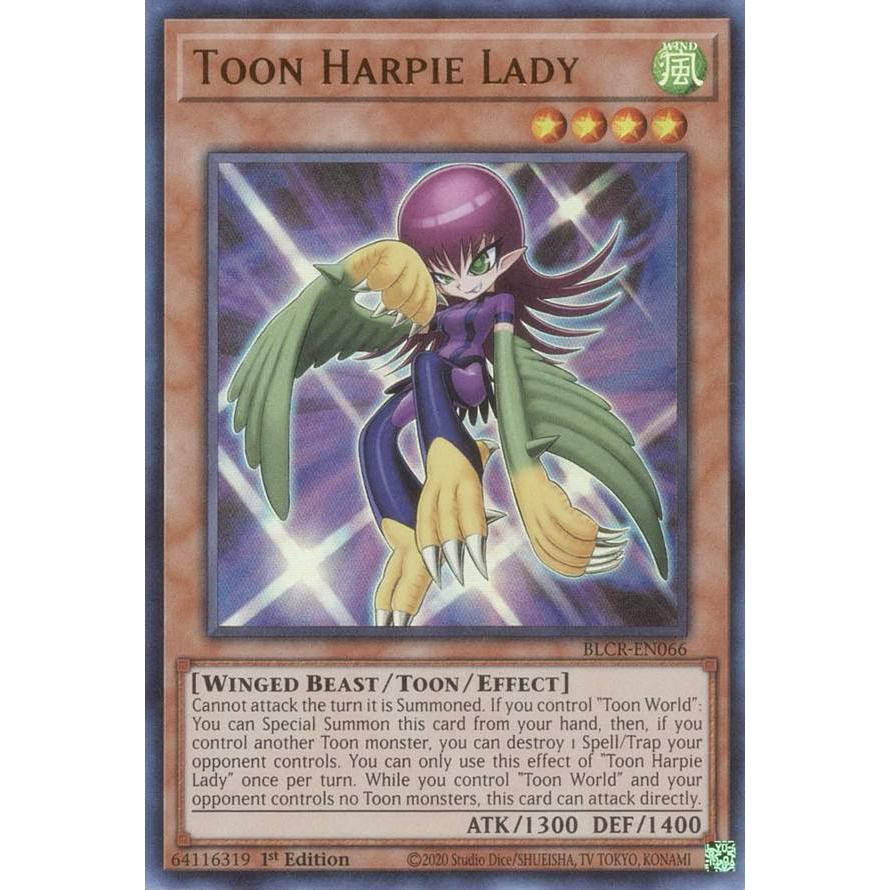 遊戯王 BLCR-EN066 トゥーン・ハーピィ・レディ Toon Harpie Lady