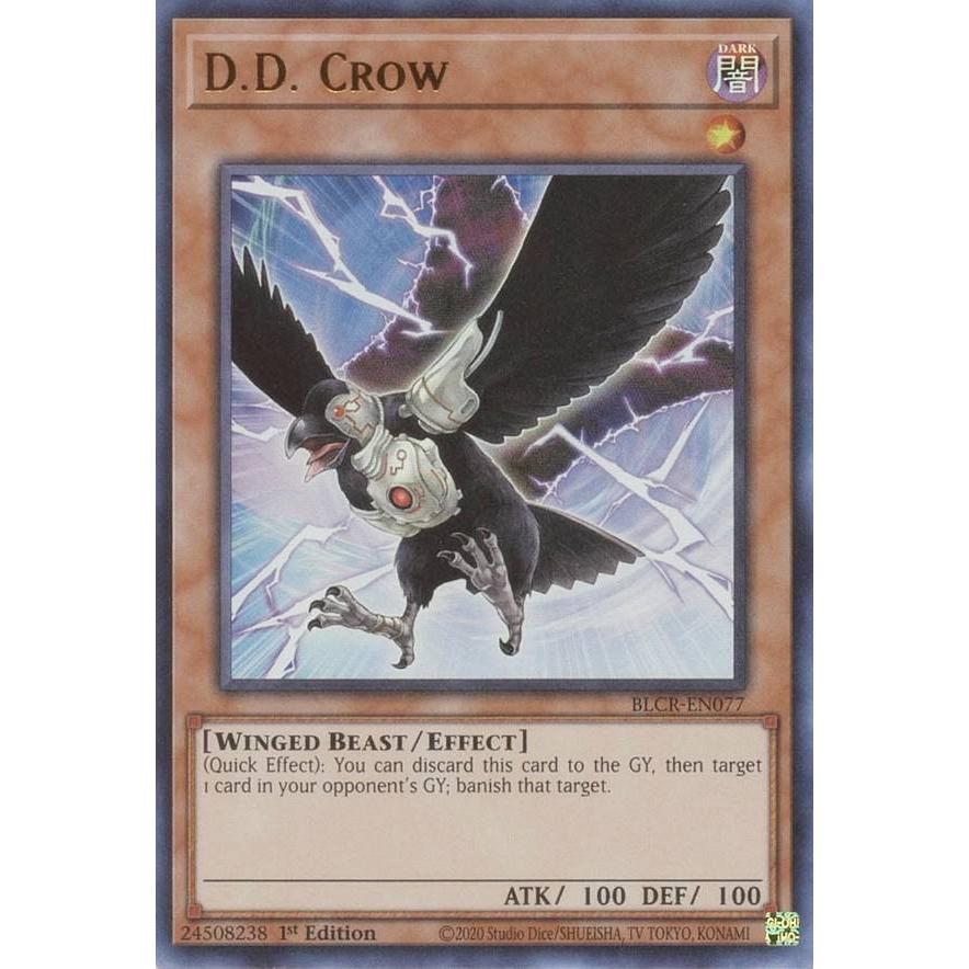 遊戯王　DDクロウ　英語版　1st レリーフ ② D.D.クロウ 英版 1st ウルトラ 英語版 BLCR-EN077 D.D. Crow D.D.
