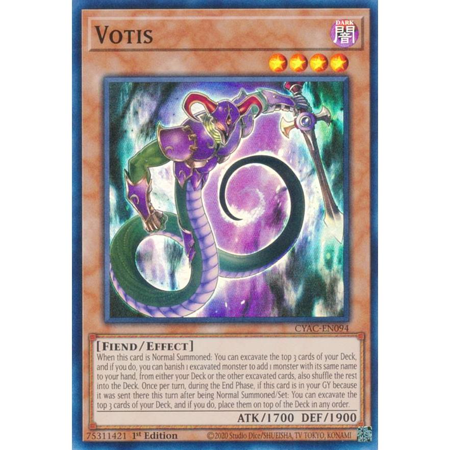 遊戯王 CYAC-EN094 ボティス Votis (英語版 1st Edition スーパーレア 
