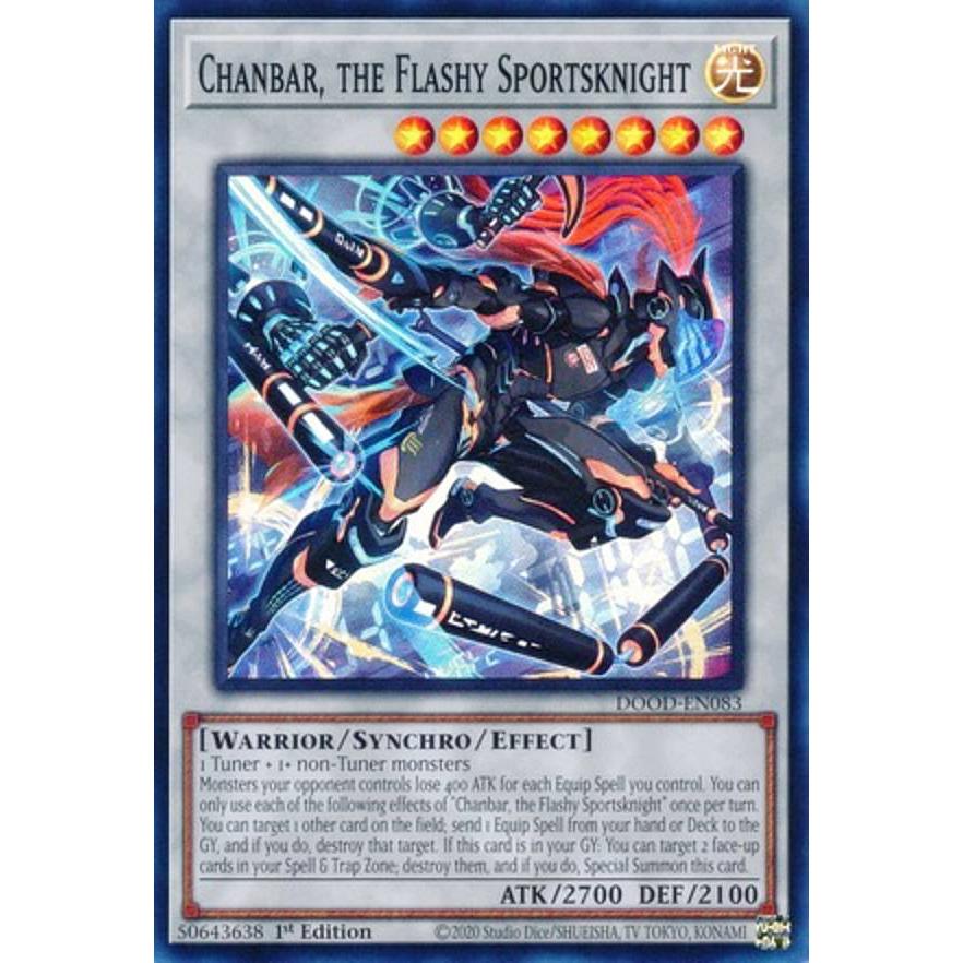 遊戯王 DOOD-EN083 Chanbar, the Flashy Sportsknight (英語版 1st