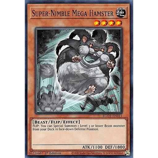 遊戯王 EGO1-EN011 素早いビッグハムスター Super-Nimble Mega Hamster 