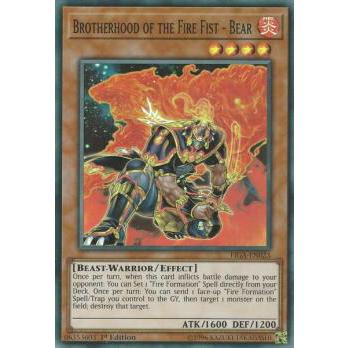 遊戯王 FIGA-EN023 暗炎星−ユウシ Brotherhood of the Fire Fist 暗炎星ユウシ EU版 英語 英語版 レリーフ 遊戯王