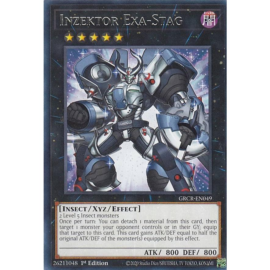 遊戯王 GRCR-EN049 甲虫装機 エクサスタッグ Inzektor Exa-Stag (英語 
