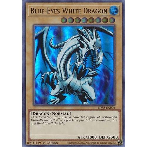 青文字] 遊戯王 LDS2-EN001 青眼の白龍 Blue-Eyes White Dragon (英語
