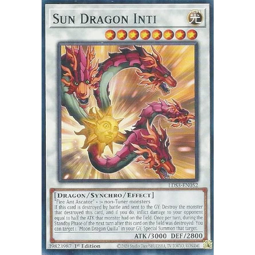 遊戯王 LDS3-EN052 太陽龍インティ Sun Dragon Inti (英語版 1st 