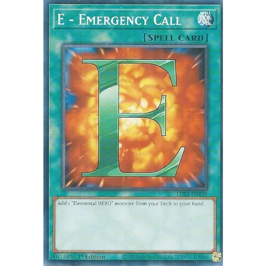 遊戯王 LDS3-EN108 E−エマージェンシーコール E - Emergency Call
