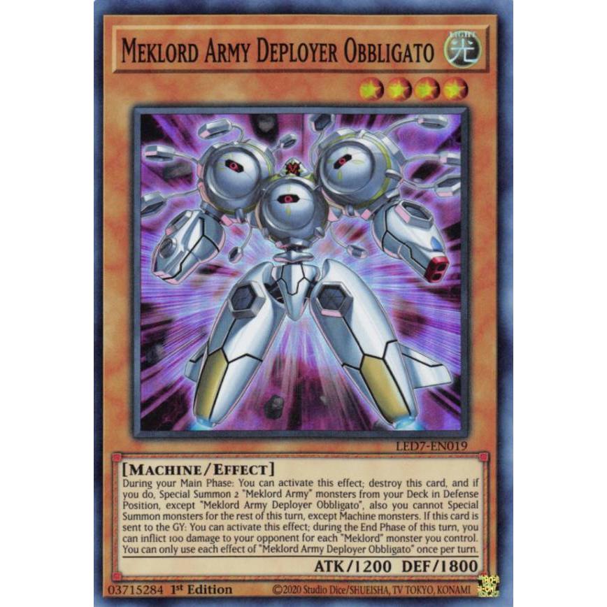 遊戯王 LED7-EN019 機皇兵廠オブリガード Meklord Army Deployer 