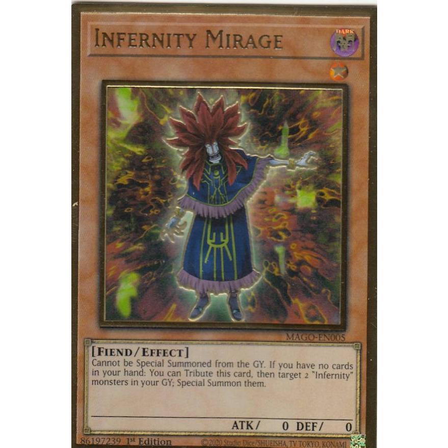 遊戯王 Mago En005 インフェルニティ ミラージュ Infernity Mirage 英語版 1st Edition プレミアムゴールドレア Maximum Gold Mago1311tt005 トレカショップ Lead 通販 Yahoo ショッピング