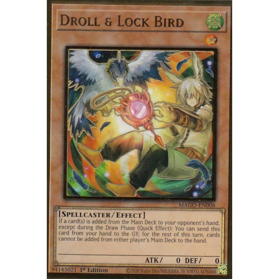 遊戯王 Mago En006 ドロール ロックバード Droll Lock Bird 英語版 1st Edition プレミアムゴールドレア Maximum Gold Mago1311tt006 トレカショップ Lead 通販 Yahoo ショッピング