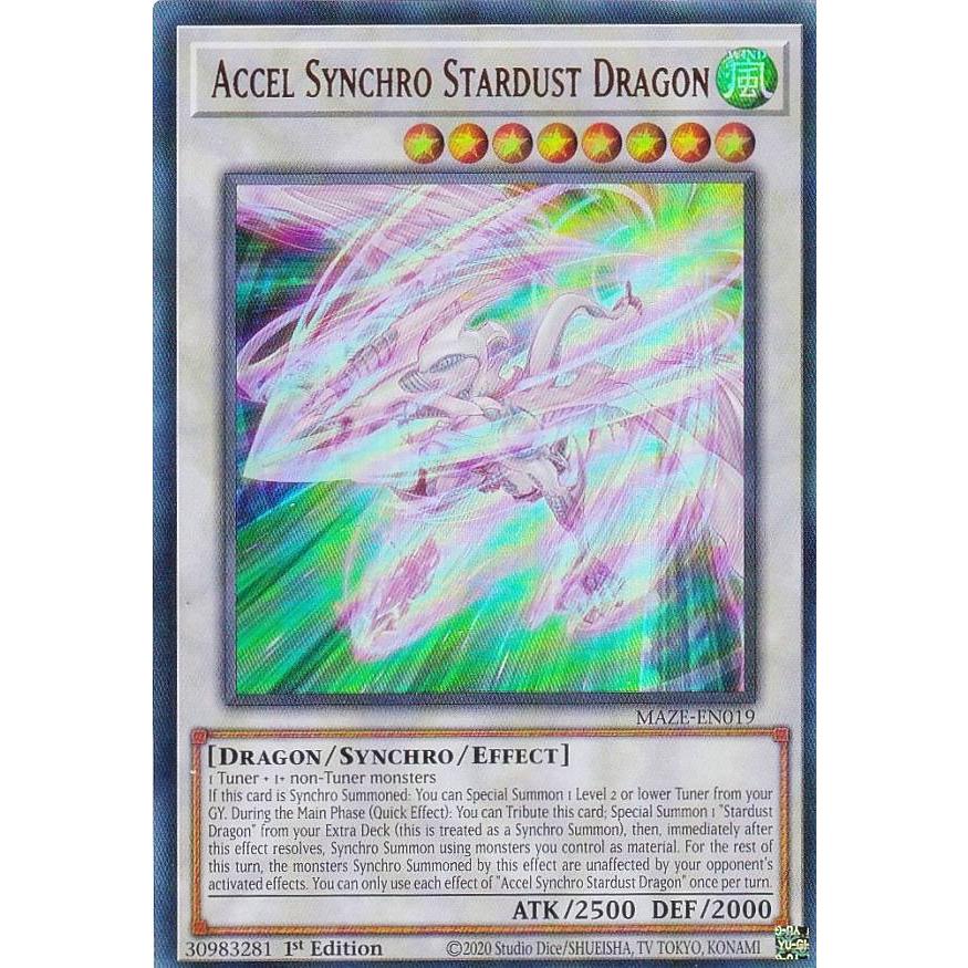 遊戯王 MAZE-EN019 アクセルシンクロ・スターダスト・ドラゴン Accel 