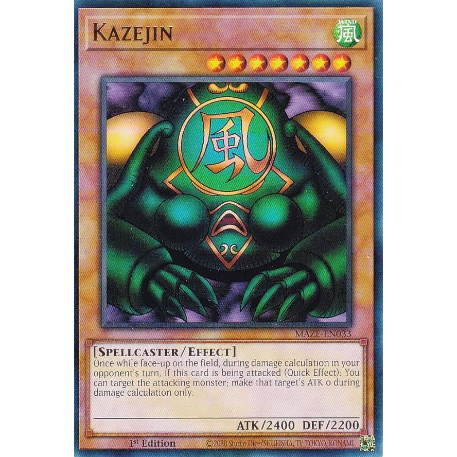 遊戯王 MAZE-EN033 風魔神−ヒューガ Kazejin (英語版 1st Edition