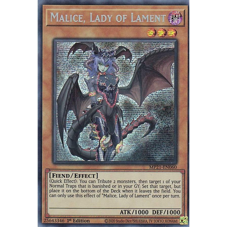 遊戯王 MP21-EN060 悪魔嬢マリス Malice, Lady of Lament (英語 遊戯王 MP21-EN060 悪魔嬢マリス Malice, Lady of Lament (英語