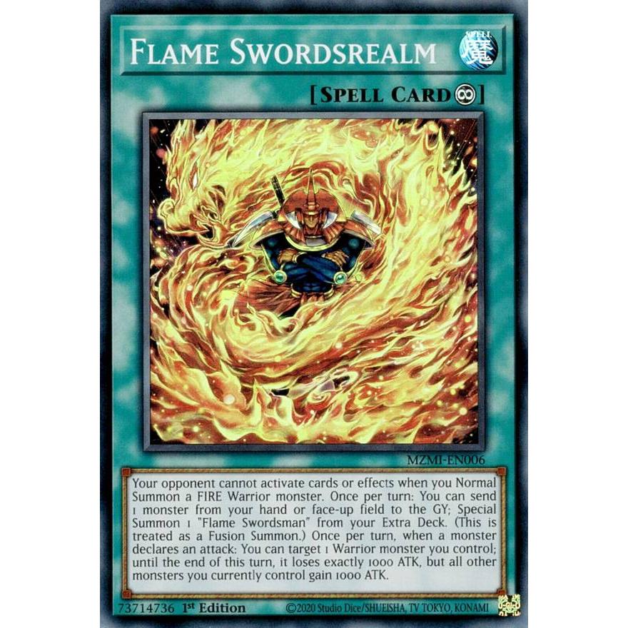 遊戯王 MZMI-EN006 Flame Swordsrealm (英語版 1st Edition 