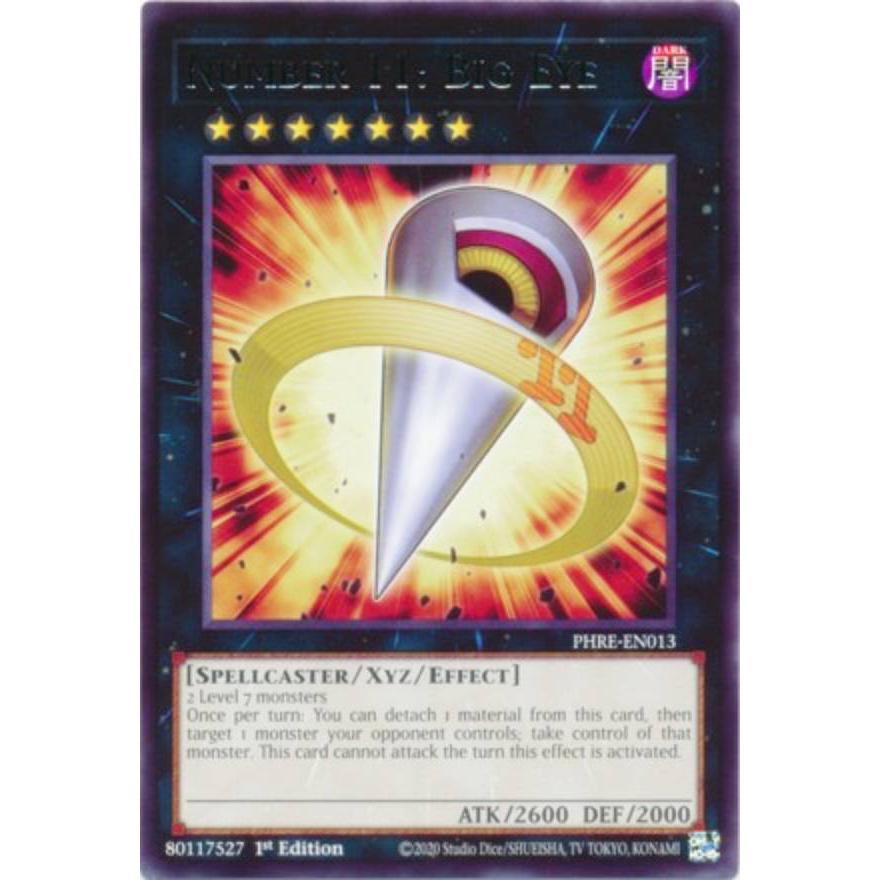 遊戯王 PHRE-EN013 Ｎｏ．１１ ビッグ・アイ (英語版 1st Edition レア) Phantom Revenge | 