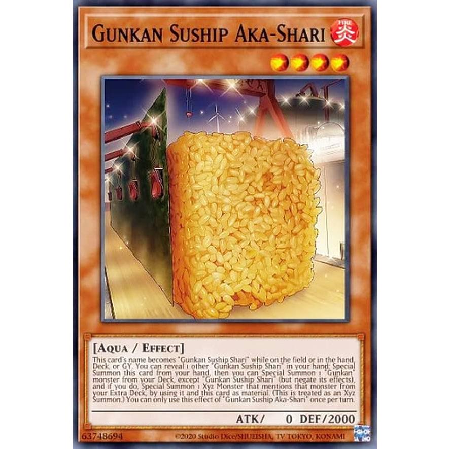 遊戯王 POTE-EN026 赤しゃりの軍貫 Gunkan Suship Shari Red (英語版