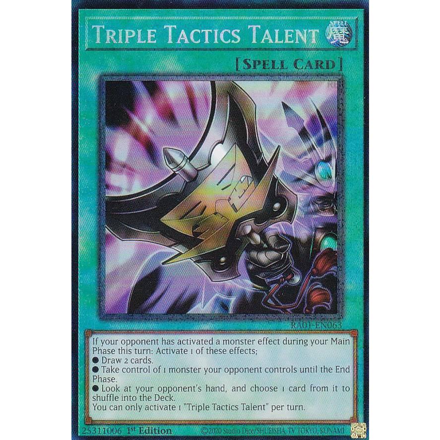 遊戯王 RA01-EN063 三戦の才 Triple Tactics Talent (英語版 1st