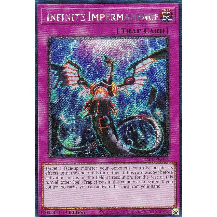 遊戯王 RA01-EN075 無限泡影 Infinite Impermanence (英語版 1st 