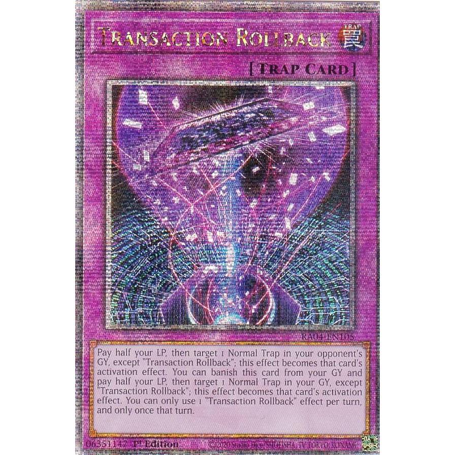 遊戯王 RA04-EN105 トランザクション・ロールバック (英語版 1st 