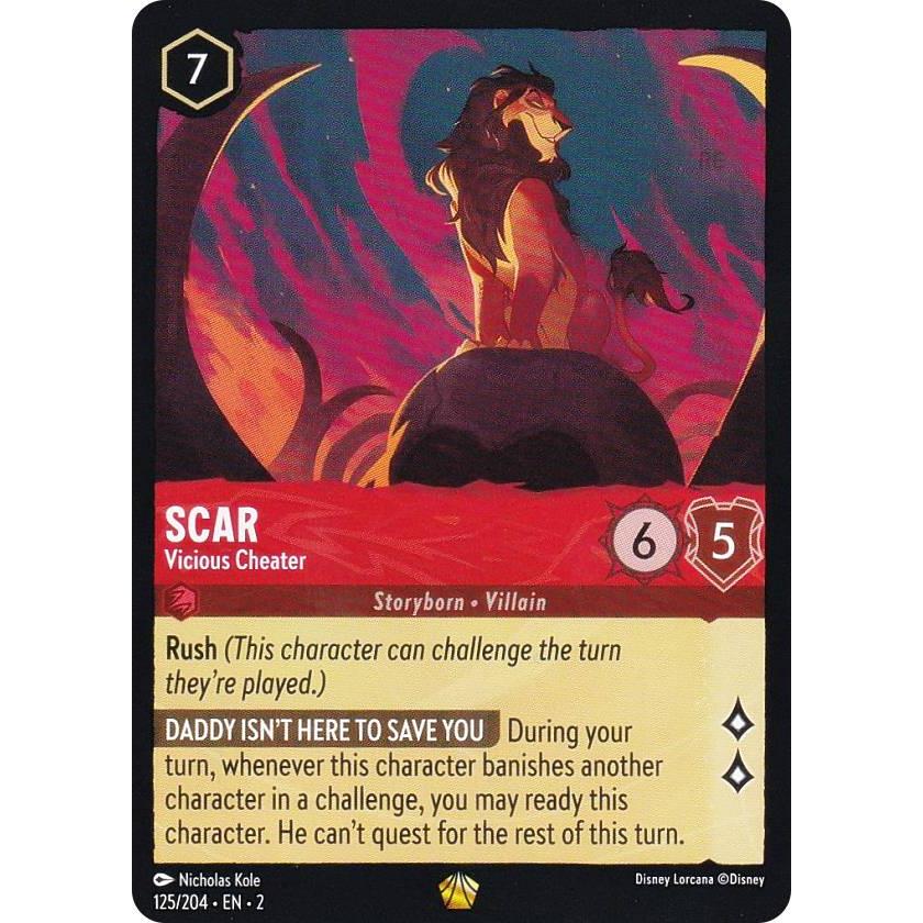 ディズニー ロルカナ 125/204・EN・2 Scar - Vicious Cheater ディズニー ロルカナ 125/204・EN・2 Scar - Vicious Cheater